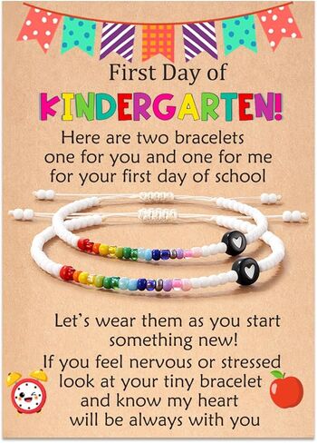 أساور اليوم الأول من رياض الأطفال للأم وابنتها هدايا العودة إلى المدرسة أساور الأم والابنة مطابقة لرغبات القلب in Kuwait