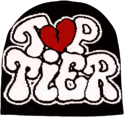 DKYM Y2k قبعة النساء 2 قطعة قبعة الشتاء متماسكة الرسم قبعة Y2k الشتاء محبوك قبعات بيني للرجال in Kuwait