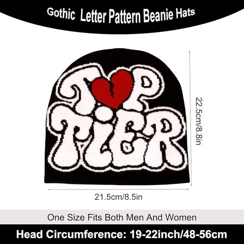 DKYM Y2k قبعة النساء 2 قطعة قبعة الشتاء متماسكة الرسم قبعة Y2k الشتاء محبوك قبعات بيني للرجال in Kuwait