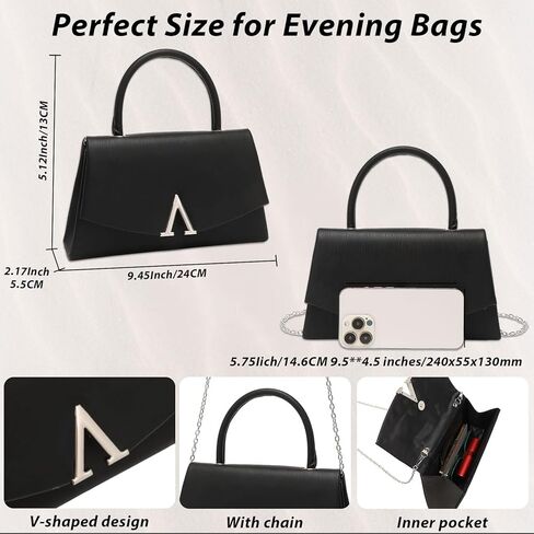 محفظة Simcat للنساء - حقائب يد للسهرة ومحفظة مسائية مع حقائب يد بمقبض سلسلة لحفلات الزفاف in Kuwait