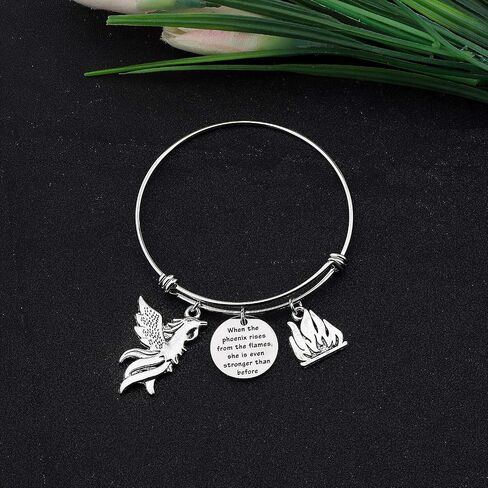 CYTING Phoenix Inspirational Quote Keychain Phoenix Jewelry Motivational Gift in Saudi Arabia