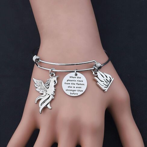 CYTING Phoenix Inspirational Quote Keychain Phoenix Jewelry Motivational Gift in Saudi Arabia
