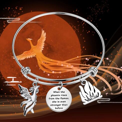 CYTING Phoenix Inspirational Quote Keychain Phoenix Jewelry Motivational Gift in Saudi Arabia