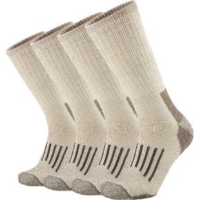 ONKE Merino Wool Cushion Crew Socks for Men Outdoor Hiking All Seasons Work Boot Heavy Thick Thermal Moisture Wicking Control