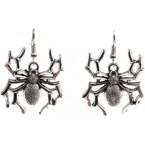 925 الجنيه الاسترليني مطلي ريترو 3D الشرير العنكبوت الكبير سحر شرابة قطرة تتدلى الأقراط in Kuwait