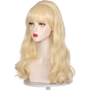 Pinup Retro Short Blonde Wig Big Bouffant 60s Beehive Wigs for Women Vintage Look 50s 60s Costume Halloween Costume Party