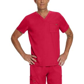 Landau Proflex Unisex Tailored Fit Comfort Stretch 2-Pkt V-Neck Scrub Top 4259
