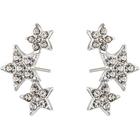 أقراط نجمة فضية للنساء أقراط فضية أقراط نجمة أقراط للبنات أقراط أنيقة أقراط حجر الراين E02G in Kuwait