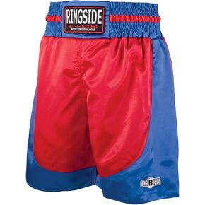 Ringside Pro-Style Boxing Trunks, Red/Blue, Small in Saudi Arabia
