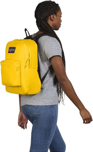 JanSport Superbreak Backpack - Durable, Lightweight Premium Backpack, Lemon in Kuwait