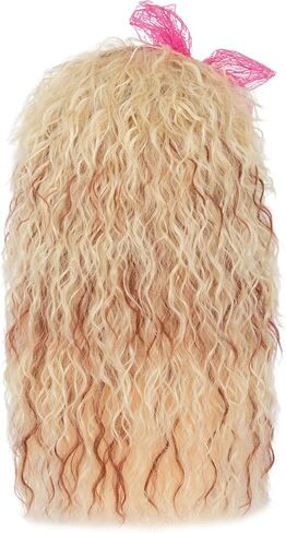 مجموعة أزياء Miss U Hair 80s Wig Rocker - شعر مستعار جلام روك مع عصابة رأس، قفاز راكب الدراجة النارية، أكمام وشم، سوار معصم، ملابس الثمانينيات للرجال in Kuwait