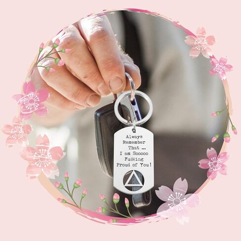 هدايا clesellix الرصانة للنساء والرجال، سلسلة مفاتيح الرصانة، تذكار لعيد الميلاد الرصين، هدايا التعافي NA AA in Kuwait