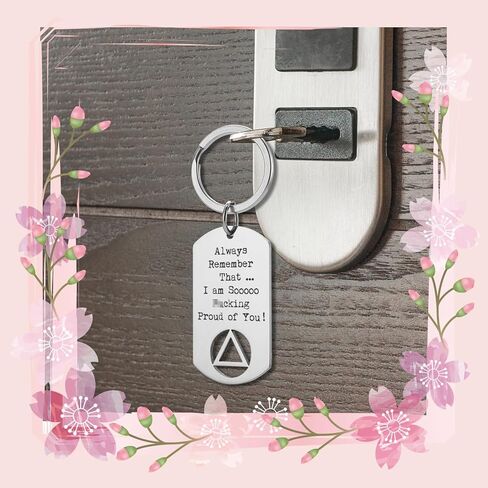 هدايا clesellix الرصانة للنساء والرجال، سلسلة مفاتيح الرصانة، تذكار لعيد الميلاد الرصين، هدايا التعافي NA AA in Kuwait