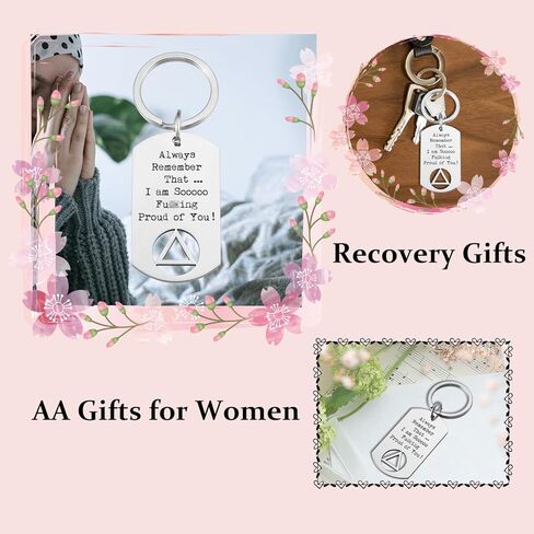 هدايا clesellix الرصانة للنساء والرجال، سلسلة مفاتيح الرصانة، تذكار لعيد الميلاد الرصين، هدايا التعافي NA AA in Kuwait