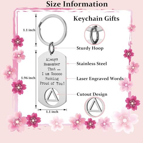 هدايا clesellix الرصانة للنساء والرجال، سلسلة مفاتيح الرصانة، تذكار لعيد الميلاد الرصين، هدايا التعافي NA AA in Kuwait