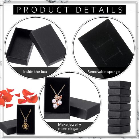 Batiyeer 36 Pcs Cardboard Jewelry Gift Boxes Jewelry Boxes Packaging Small Earring Gift Box with Lids for Necklace Ring Bracelet Party (3.2 x 2 x 1 Inch) in Saudi Arabia