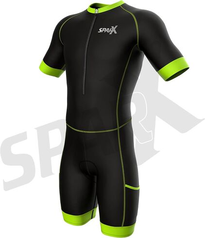 Sparx Men Trisuit Competitor Triathlon Short Sleeve Aero Tri Suit Triathlon Suit in Kuwait