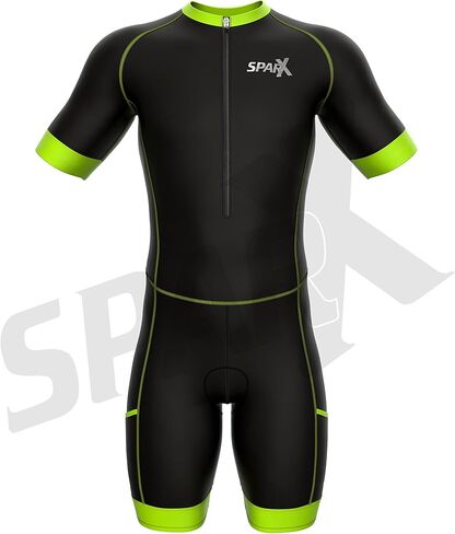 Sparx Men Trisuit Competitor Triathlon Short Sleeve Aero Tri Suit Triathlon Suit in Kuwait