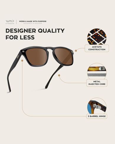 نظارات شمسية للرجال من WearMe Pro مستقطبة ريترو مستطيلة in Kuwait