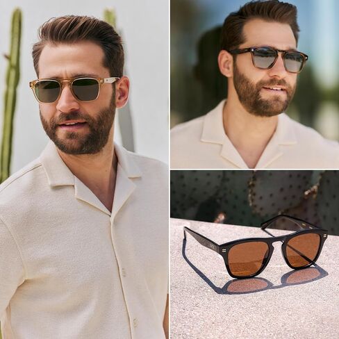 نظارات شمسية للرجال من WearMe Pro مستقطبة ريترو مستطيلة in Kuwait