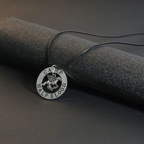 اكس سي اف اس قلادة بدلاية بتصميم نصف دم محفور عليها عبارة «The Last Olympian Camp Pegasus Zeus» للمعجبين من قطعتين من بيرسي جاكسون وذا لايتنينغ ثيف، لون فضي in Kuwait