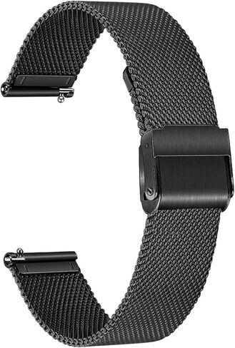 حزام ساعة TRUMiRR للنساء من Fossil Gen 6 42 مم / Gen 5E 42 مم، 18 مم شبكي منسوج من الفولاذ المقاوم للصدأ حزام ساعة سريع الإصدار لـ Fossil Women's Charter HR/Gen 4 Venture HR/Stella/Carlie Gen 6 Hybrid in Kuwait