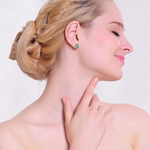 JOYAGIFT الراتنج Druzy أقراط للنساء، أزياء هيبوالرجينيك هندسية لامعة كريستال Druse أقراط مسمار مجموعة للمراهقات الفتيات in Kuwait