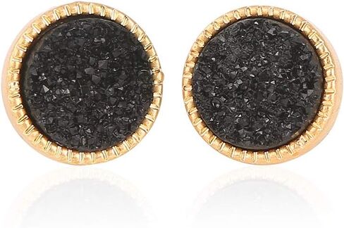 JOYAGIFT الراتنج Druzy أقراط للنساء، أزياء هيبوالرجينيك هندسية لامعة كريستال Druse أقراط مسمار مجموعة للمراهقات الفتيات in Kuwait