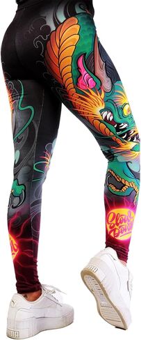 طماق التنين الأخضر للملابس | بنطال ضيق وشم عالي الخصر للنساء من توني سيافارو (الولايات المتحدة، ألفا، متوسط، عادي، عادي) in Kuwait