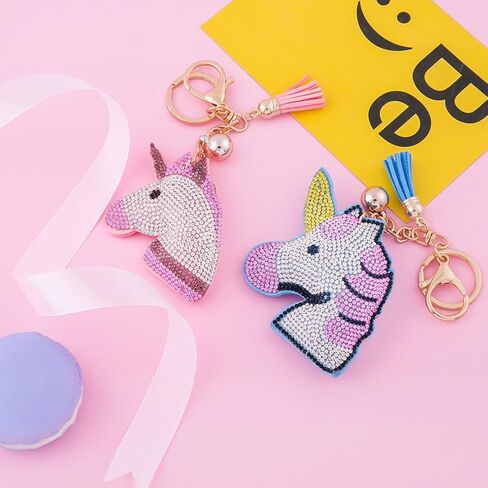 سلسلة مفاتيح Soleebee Glitter Keychain Premium SS6 كريستال شرابة سلسلة مفاتيح جلدية حقيبة ساحرة للنساء والفتيات in Kuwait