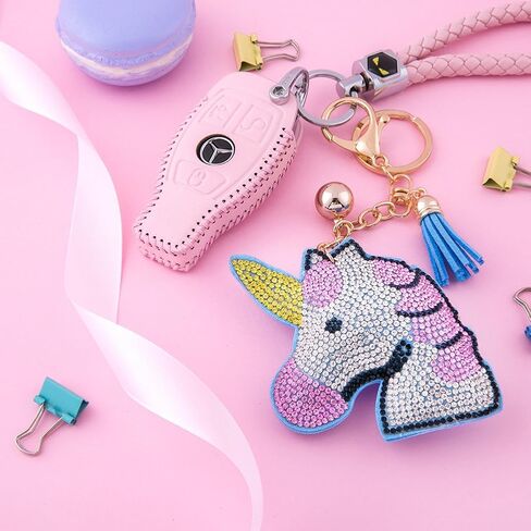 سلسلة مفاتيح Soleebee Glitter Keychain Premium SS6 كريستال شرابة سلسلة مفاتيح جلدية حقيبة ساحرة للنساء والفتيات in Kuwait