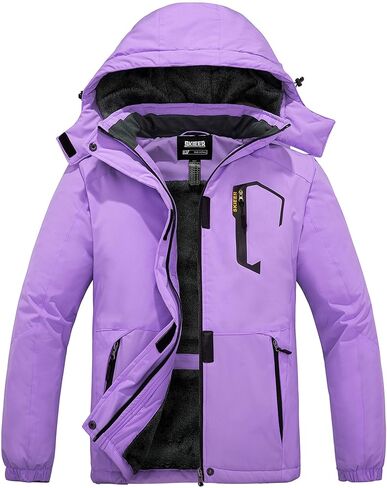 Skieer Women's Waterproof Ski Jacket Warm Winter Coat Fleece Snowboarding Coat in Saudi Arabia