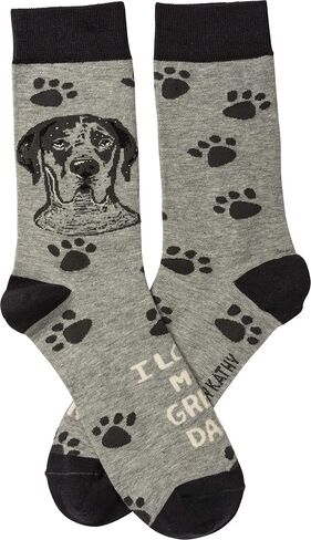 جوارب برايمتيفز باي كاثي - I Love My Great Dane، متعددة الالوان، مقاس واحد, مالتي, One Size in Kuwait