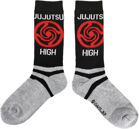 Bioworld Jujutsu Kaisen Jujutsu High Anime Cartoon Character Mens Sublimated Print Athletic Crew Socks in Saudi Arabia