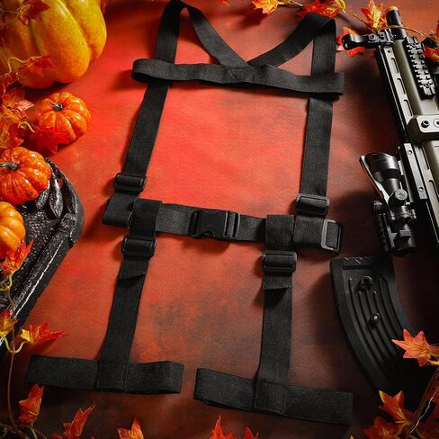Kathfly Halloween Women Harness Adjustable Paratrooper Costume Straps for Women Cosplay Paratrooper Party Supply, Black in Saudi Arabia
