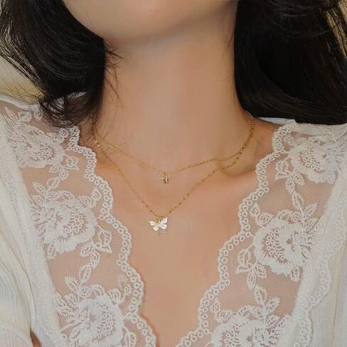 Winssigma Bee Necklace Earrings Set for Women, Butterfly Jewelry Set Ladybug Necklace Earrings Daisy Earrings Necklace Cute Animal Jewelry Gift in Saudi Arabia