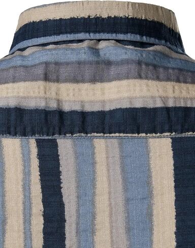 قمصان صيفية مخططة بألوان قوس قزح للرجال من JOGAL بأكمام قصيرة وأزرار سفلية، قميص كاجوال in Kuwait