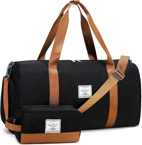 Travel Duffel Bag,Weekender Bags for Women Gym Bag with Shoe Compartment Duffle Bag Carry On Tote Bag Overnight Bag Hospital Bag for Labor and Delivery（White） in Saudi Arabia
