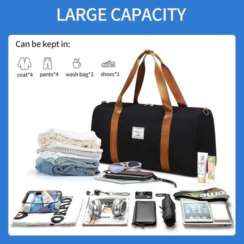 Travel Duffel Bag,Weekender Bags for Women Gym Bag with Shoe Compartment Duffle Bag Carry On Tote Bag Overnight Bag Hospital Bag for Labor and Delivery（White） in Saudi Arabia