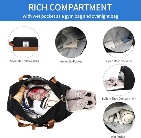Travel Duffel Bag,Weekender Bags for Women Gym Bag with Shoe Compartment Duffle Bag Carry On Tote Bag Overnight Bag Hospital Bag for Labor and Delivery（White） in Saudi Arabia
