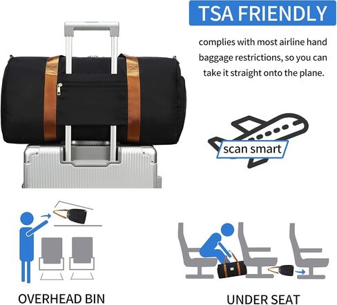 Travel Duffel Bag,Weekender Bags for Women Gym Bag with Shoe Compartment Duffle Bag Carry On Tote Bag Overnight Bag Hospital Bag for Labor and Delivery（White） in Saudi Arabia
