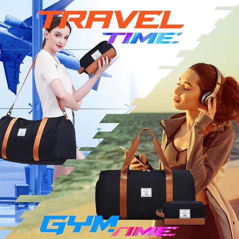 Travel Duffel Bag,Weekender Bags for Women Gym Bag with Shoe Compartment Duffle Bag Carry On Tote Bag Overnight Bag Hospital Bag for Labor and Delivery（White） in Saudi Arabia