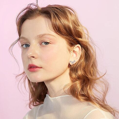 أقراط نجمة فضية للنساء أقراط فضية أقراط نجمة أقراط للبنات أقراط أنيقة أقراط حجر الراين E02G in Kuwait