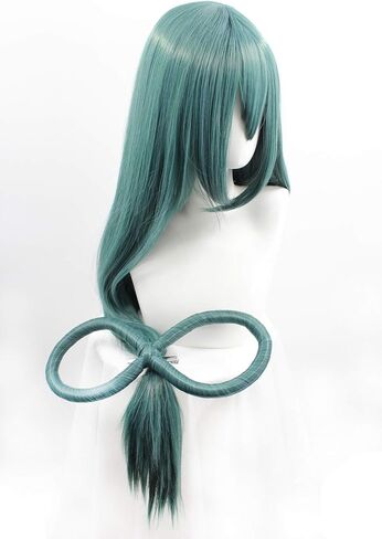 طول مستقيم طويل: 88.9 سم مع فيونكة باللون الأخضر الداكن للنساء، زي تنكري لعيد الميلاد والهالوين in Kuwait