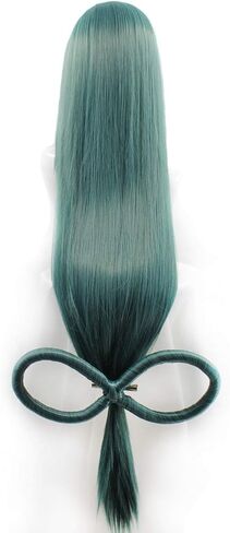 طول مستقيم طويل: 88.9 سم مع فيونكة باللون الأخضر الداكن للنساء، زي تنكري لعيد الميلاد والهالوين in Kuwait