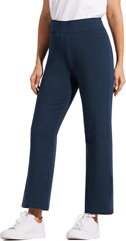 Willit Women's Cotton Sweatpants Exercise Athletic Pants Yoga Lounge Open Bottom Pants with Pockets 28" in Saudi Arabia