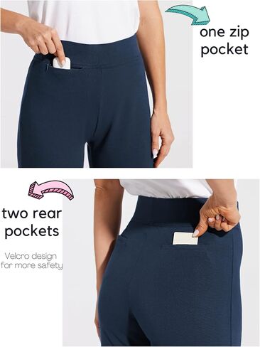Willit Women's Cotton Sweatpants Exercise Athletic Pants Yoga Lounge Open Bottom Pants with Pockets 28" in Saudi Arabia