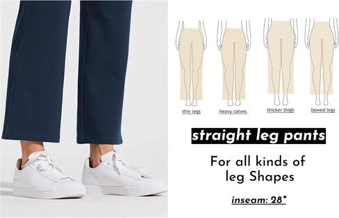 Willit Women's Cotton Sweatpants Exercise Athletic Pants Yoga Lounge Open Bottom Pants with Pockets 28" in Saudi Arabia