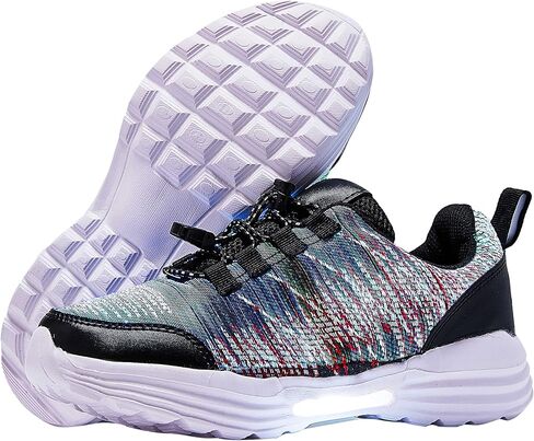 أحذية PYYIQI من الألياف الضوئية LED للأطفال أحذية رياضية مضيئة للأولاد والبنات أحذية الرقص الوامضة للمهرجانات، والكريسماس، والهالوين، وحفلات رأس السنة الجديدة مع شحن USB in Kuwait