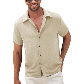 Arvilhill Men's Summer Casual Cuban Shirt in Saudi Arabia